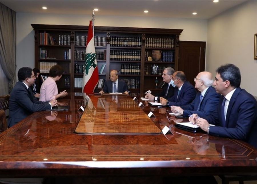 مسار المفاوضات لترسيم الحدود البحرية بين عون والمنسقة الخاصة للأمم المتحدة في لبنان